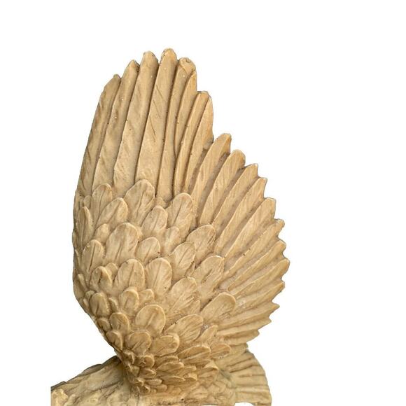 Vintage Eagle Sculpture Statue 12”H 13” Wing Span Red Eyes Soaring Mexico - Picture 11 of 16